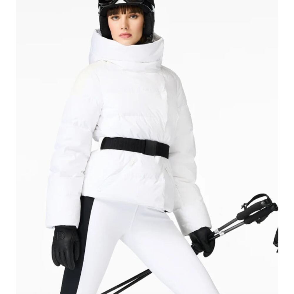 Goldbergh Bufera Quilted Ski Jacket White Hooded Down Puffer Coat Size 10 NWT - Picture 5 of 14